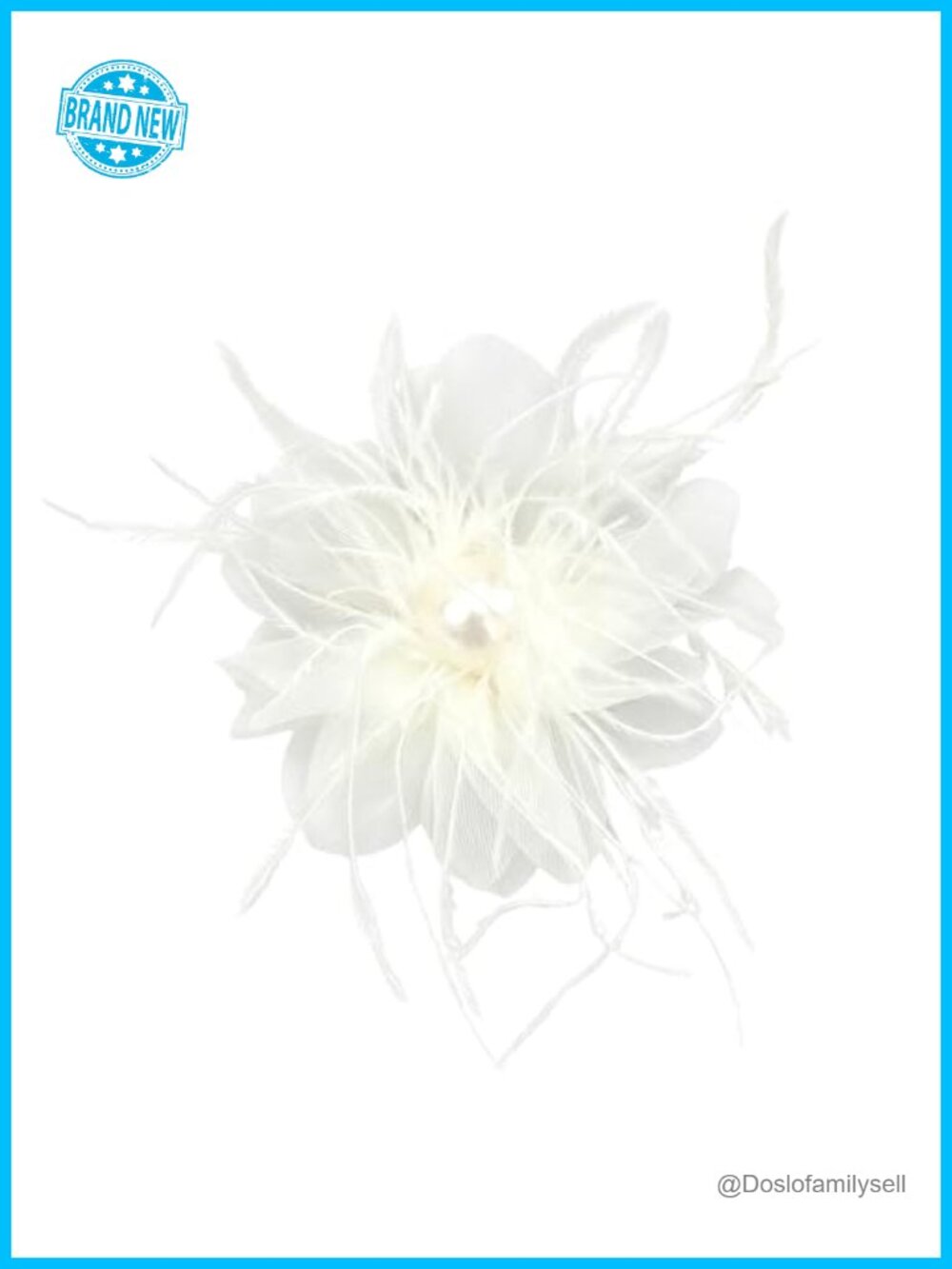 Elegant Feather Flower Mesh Blossom Hair Clip & Lapel Pin Bridal Fascinator